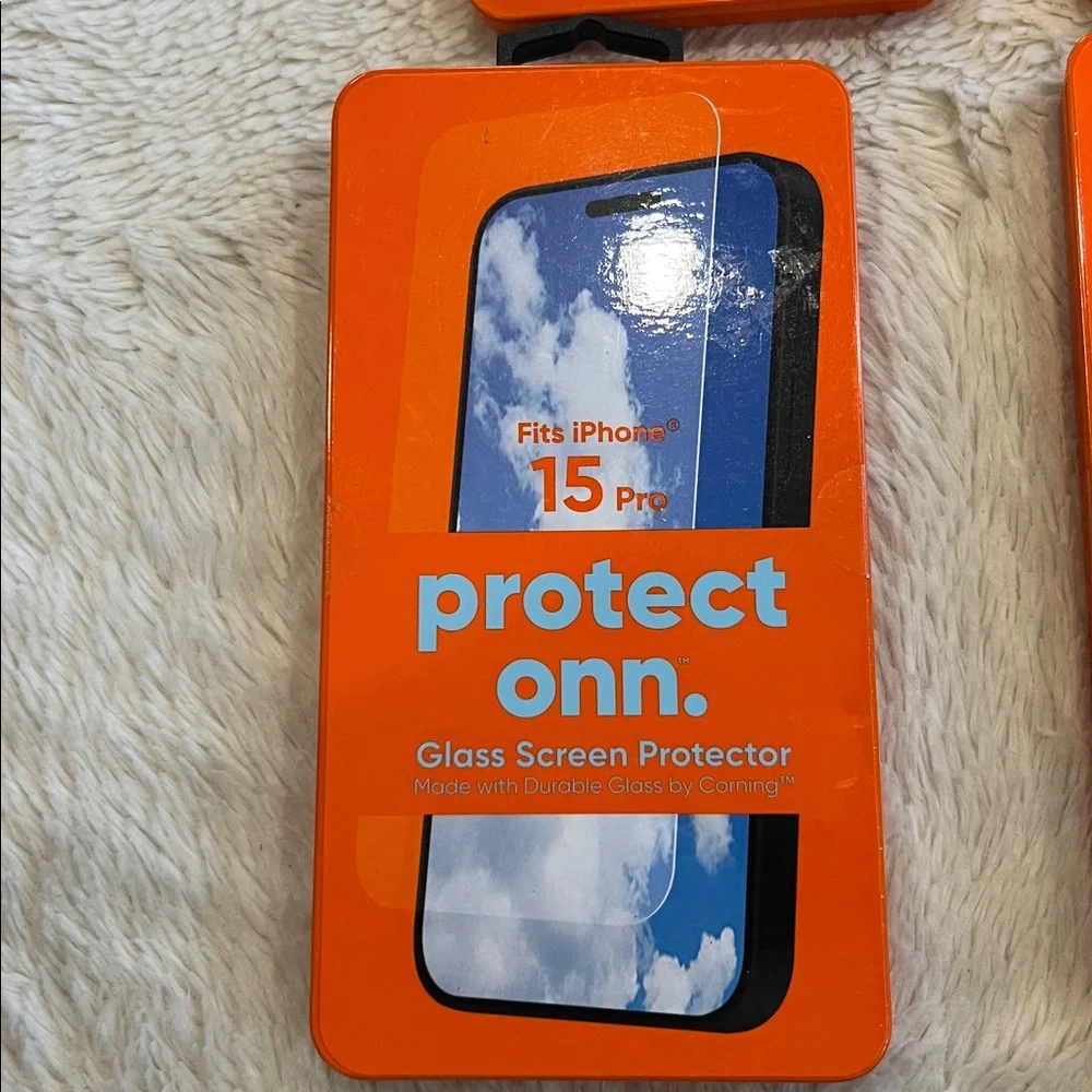 Lot 4 iPhone 15 Pro Protect Onn Glass Screen Protector  - New